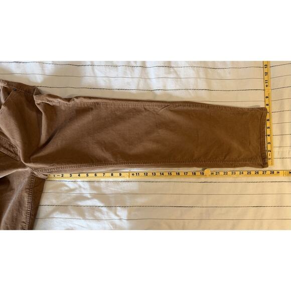 Talbots Petites | Women’s Faux Suede Straight Leg Pants Tan High Rise - Picture 6 of 6